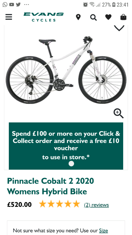 evans ladies hybrid bikes